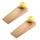 2 Pieces Yellow Round Ceramic Wooden Door Stopper